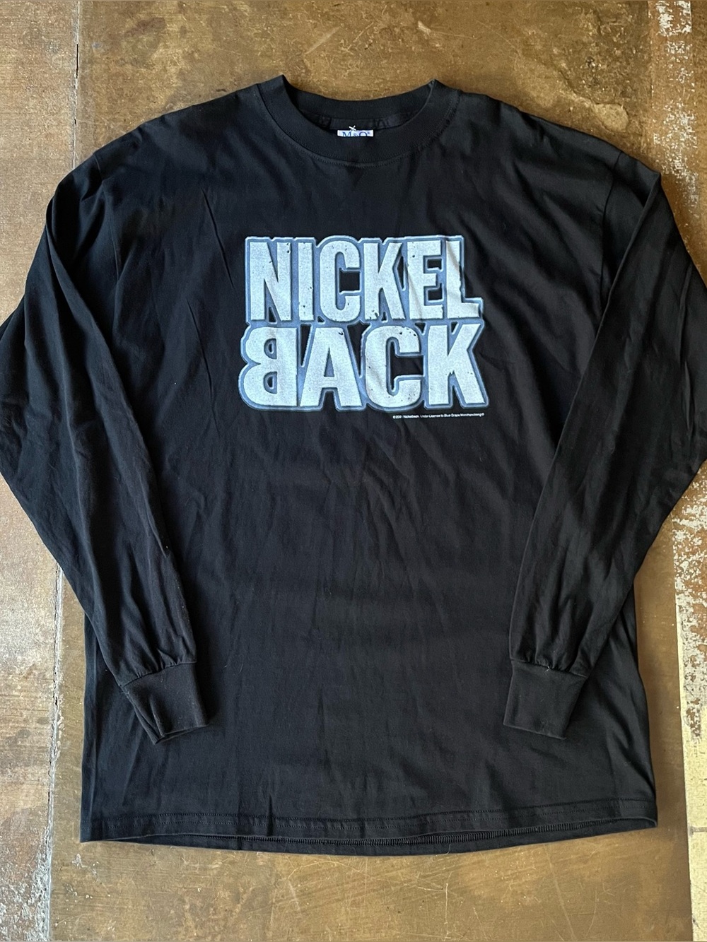Nickelback Vintage 2001 Y2K Silver Side Up Long Sleeve Promo Tour T-Shirt XL